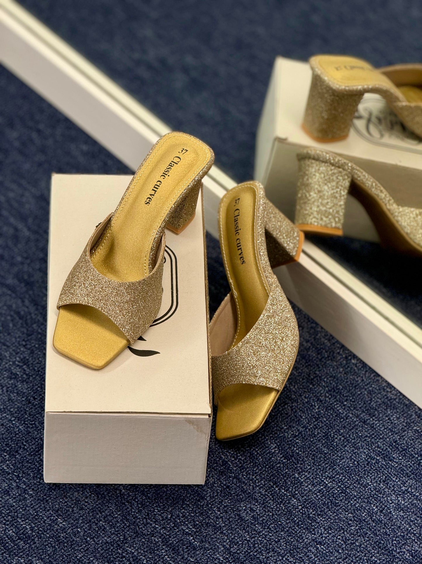 Glitz & Glam Heels - Gold