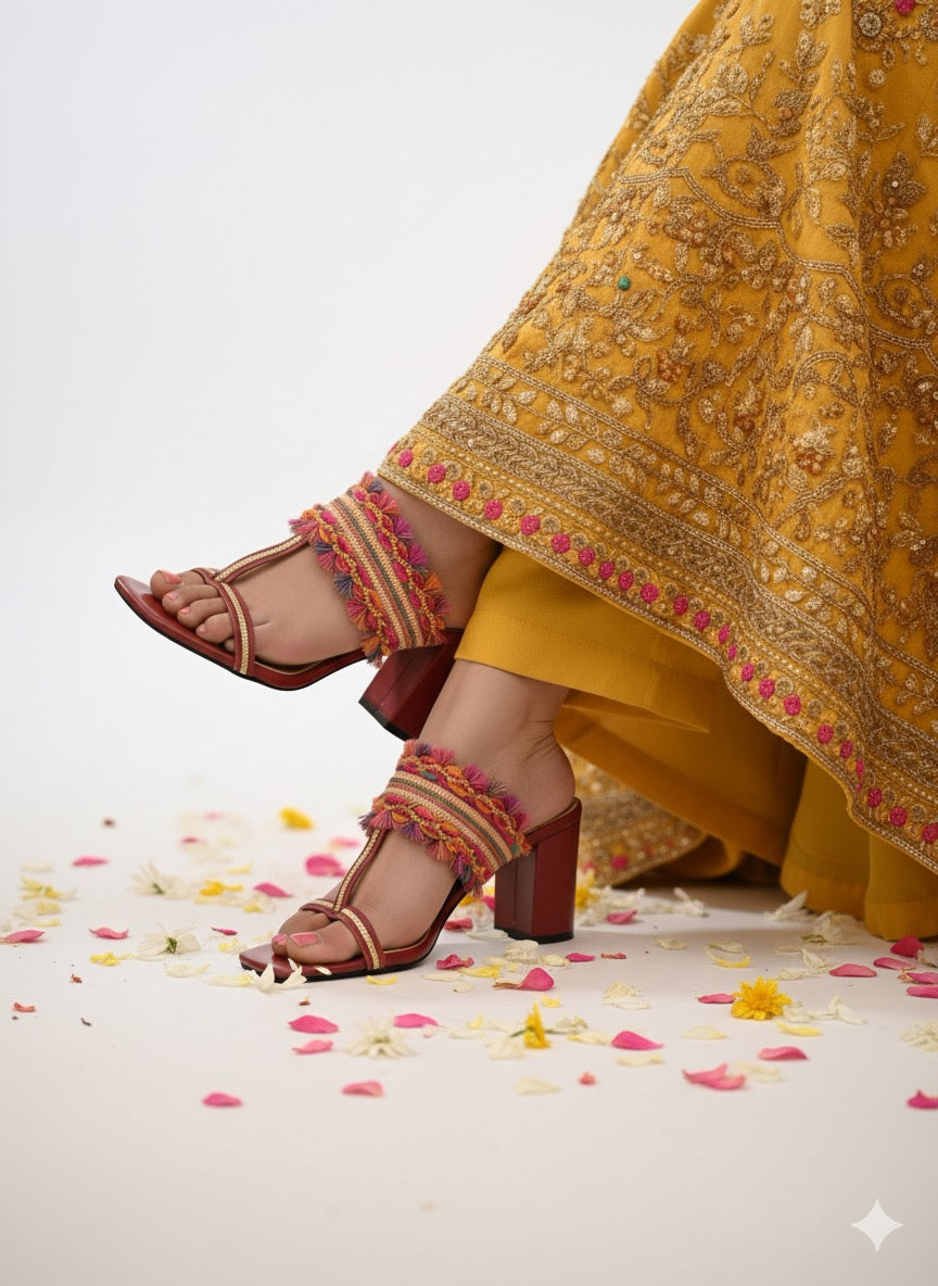 Saj kolapuri heels - Red