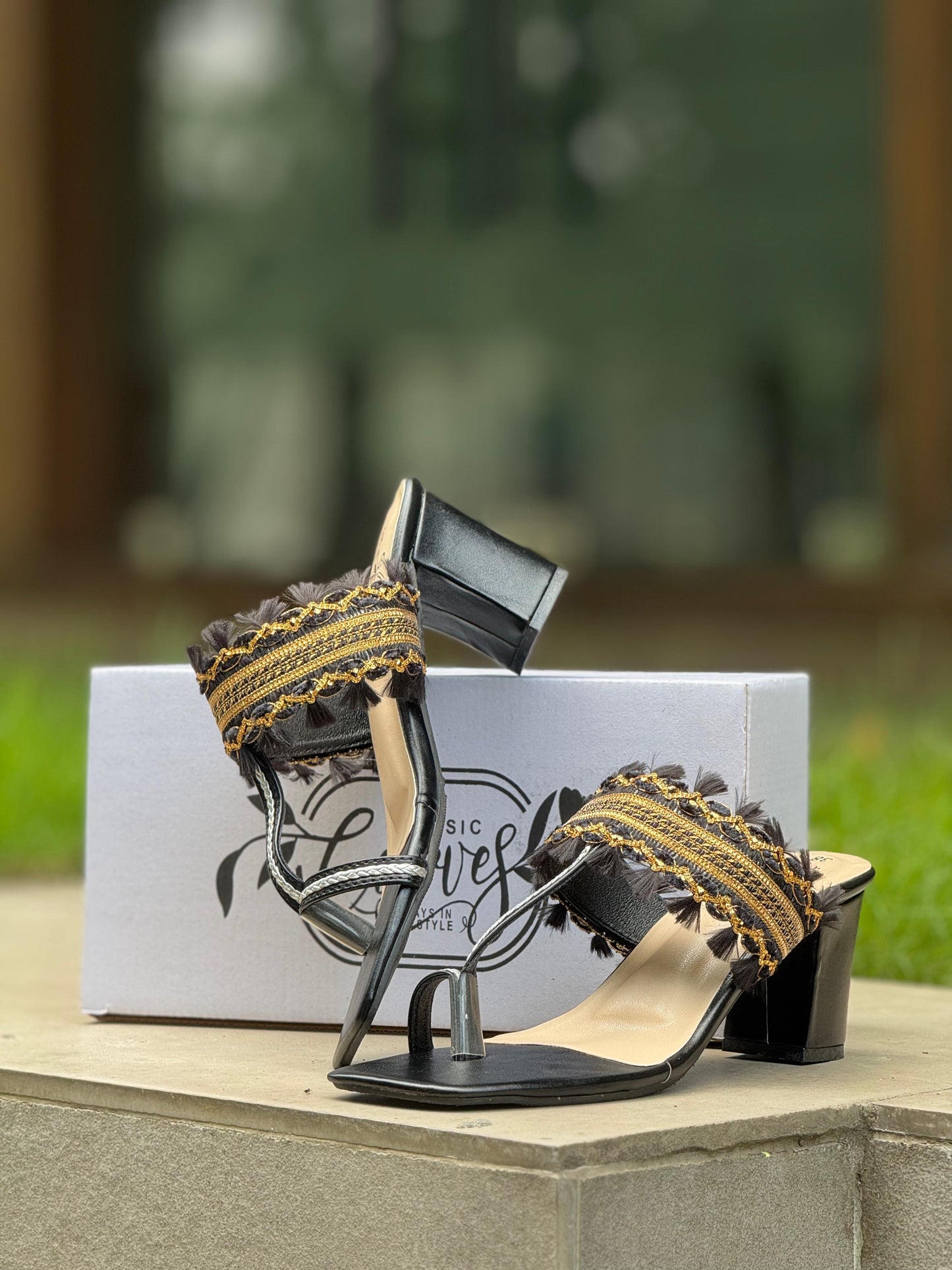 Saj Kolapuri Heels - Black