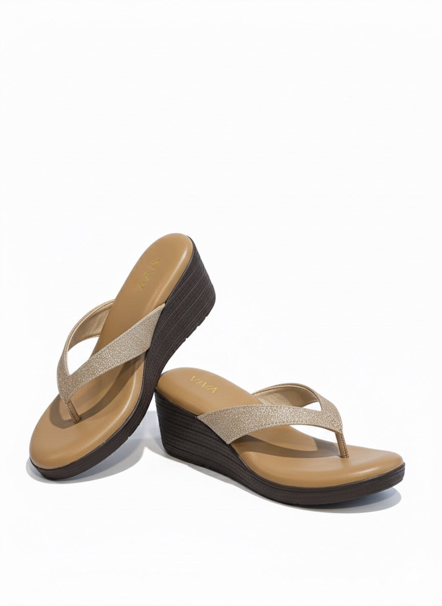 Doctor Sole Wedges - Golden