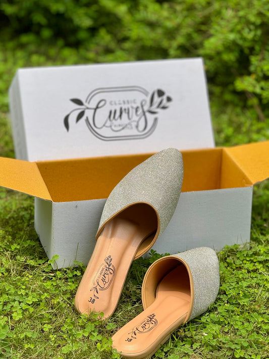 Shimmer Slip Mules