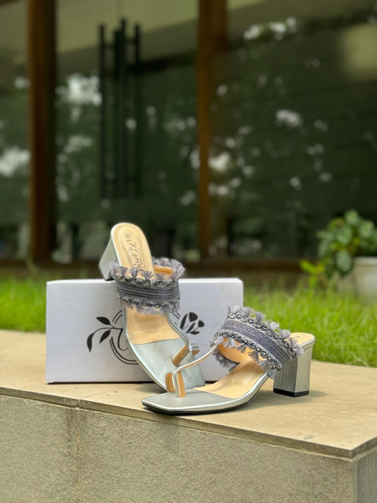 Saj kolapuri heels - Silver
