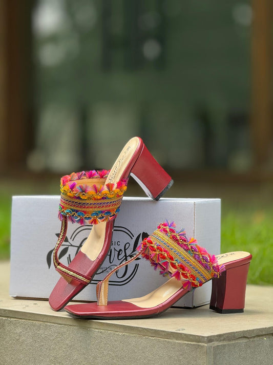Saj kolapuri heels - Red